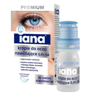 Iana Premium, krople do oczu nawilżające, 10ml